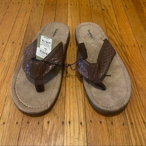Leather Strapped Sandals by Goodfellow